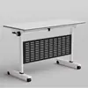 Mesa de Entrenamiento Modular Móvil, Mesa de Conferencias, Mesa Larga Multifuncional Plegable para Oficina Comercial, Escritorio Doble, Cuidadosamente Seleccionado