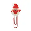Clip para sujetapapeles navideño que brilla en la oscuridad, marcapáginas de goma blanda, clip marcador de página para libro de estudiante, pequeño regalo de Navidad, en stock