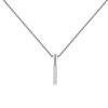 Colar de Prata S925 Geométrico Longo Cravejado com Diamantes Design Simples Senso de Personalidade Nicho Corrente para Clavícula Estilo Ins Feminino