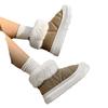 Qidan Shoe Factory Botas de Neve Outono e Inverno Feminino Casa Quente Espessado Antiderrapante Outwear Moda Lã Pelúcia Sapatos de Algodão Inverno Feminino