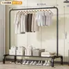 Tendedero de Ropa de Piso Vertical para Dormitorio Hogar Perchero Colgador Balcón Simple Engrosado Barra de Secado Tendedero