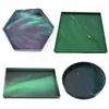 Molde de Resina de Cristal DIY de Amapola, Varias Bandejas para Uso Doméstico, Bandeja Rectangular para Colocar Vasos y Frutas