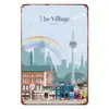 Latas de E-commerce da Amazon com Pinturas de Paisagens Urbanas Americanas, Céu Azul, Design de Viagem, Latas de E-commerce Transfronteiriço para Decoração de Casa