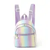 Comercio Exterior Transfronterizo Más Vendido Mochila Mini Acolchada de PU Multicolores Arcoíris para Mujer, Bolso Escolar Casual de Moda de Gama Alta