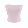 Nueva ropa de mujer estilo europeo y americano 2026 verano strapless sexy top de tubo chaleco para usar como prenda exterior, top elástico ajustado