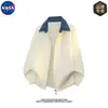 Cardigan de Punto de Alta Calidad con Solapa NASA para Hombre, Chaqueta Suéter, Top de Lujo Ligero para Otoño