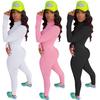 Yd8524-E5 No Reembolsable y No Intercambiable Ropa Europea y Americana para Mujer Raya Vertical Casual Mono de Color Sólido