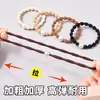 Elástico de Cabelo com Pérolas para Mulheres, Corda Elegante para Rabo de Cavalo, Não Danifica, Elástico Durável, Acessório de Cabelo Simples e Fashion