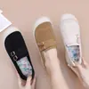 Sapatos Femininos Personalizados, Novo Estilo Primavera Sapatos de Tecido Old Beijing, Sapatos Casuais para Mãe, Sapatos de Caminhada Respiráveis com Solado Macio, Sapatos Single Fly-Knit