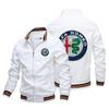 Chaqueta con estampado de motocicleta para hombre, estilo urbano, estilo europeo y americano, con cremallera, para otoño e invierno, transfronteriza