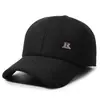 Sombrero de invierno para hombres de mediana edad y ancianos, sombrero a prueba de viento, gorra de béisbol a prueba de frío, gorra de pato extra gruesa con terciopelo, protección para las orejas, sombrero de algodón cálido
