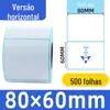 Papel Térmico Adesivo Prova de Água, Óleo e Atrito 100*100*150 para Armazenamento de E-commerce, Etiqueta Adesiva para Impressão de Boleto de Entrega Expressa Universal