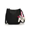 Bolsa Pequena Quadrada Estilo Moda Combina com Tudo Padrão Lichia Feminina 2025 Nova Estilo Coreano Cor Sólida Bolsa de Ombro Elegante Combina com Tudo Bolsa Transversal