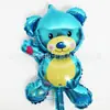 Novo Balão Urso Sentado Abraçando Bolo Filme de Alumínio Urso Estéreo 3D Balão Decoração de Aniversário Festa Layout Atacado