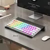 Soporte Elevador para Bandeja de Teclado Marco de Soporte Escritorio de Oficina Base Inclinable para Computadora de Escritorio Teclado Mecánico Bandeja Transpirable de Refrigeración