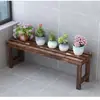 Estante para Flores Estante de Almacenamiento Madera Maciza Carbonizada Escalera Multicapa Balcón de Pie Madera Anticorrosiva Interior y Exterior Estante para Macetas de Pothos