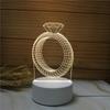 Luz noturna 3D criativa pequena luminária de mesa atividade pequeno presente empresa presente de Natal acrílico placa suporte de lâmpada atacado