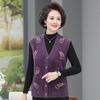 Colete feminino de primavera, outono e inverno estilo western veludo mink tricô cardigã colete solto para mulheres de meia-idade e idosas fábrica de coletes