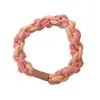 Cuerda Trenzada de Alto Estiramiento Macaron Banda para el Cabello Cuerda para Atar Banda de Goma Duradera Banda para Atar Moño de Cola de Caballo de Niña Cubierta de Cuero