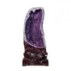 Venta al por mayor del fabricante Geoda de Amatista Natural Uruguaya Tesoro Brasileño Bolso de Dinero Decoración de Fortuna para el Hogar y la Oficina Adorno