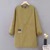 Delantal Largo Impermeable y Resistente al Aceite de Taslán Estilo Coreano Cubreol de Cocinero de Catering Cocina Casera Se Puede Personalizar con Impresión de Logo
