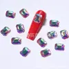 Joyería de diamantes de fondo plano para arte de uñas taladro para punta de dedo color mágico brillante AB forma especial fondo plano forma especial rhinestone decoración de uñas