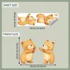 Dos Osos de Dibujos Animados Pegatinas de Pared Dormitorio Sala de Estar Hogar Fondo de Pared Embellecimiento Decorativas Pegatinas de Pared Venta al por Mayor Autoadhesivas