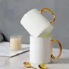 Taza de Cerámica Souvenir de Festival Taza con Asa Dorada Venta al por Mayor Porcelana de Hueso Regalo Práctico Taza Publicitaria Impresión Porcelana Blanca