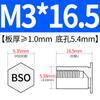 Tornillos Roscados para Remache de Agujero Ciego Galvanizados y Tuercas Remachables Bso-M3/3.5M3/M4/3.5M4 Galvanizado por Hot-Dip Anti-Óxido
