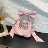 Bolso de Hombro Individual Estilo Dulce y Fresco de Gama Alta para Mujer 2025 Nueva Moda Bolso Personalizado con Remaches Bolso de Celebridad de Internet con Lazo Bajo el Brazo