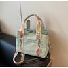 Bolso de Mujer Transfronterizo 2026 Nuevo Estilo Bolso de Mano de Encaje Bolso Tote para Viajar Bolso de Hombro Cruzado de Lona Simple y de Moda para el Trabajo
