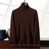 Suéter de Cachemira para Hombre de Cuello Alto 26 Otoño Invierno Nuevo Casual de Negocios Jersey de Lana Suéter Básico Cálido