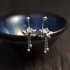 Pendientes Espirales Trenzados con Borlas de Loto para Mujer 2024 Nuevos de Moda Lujo Ligero Diseño de Nicho Pendientes de Flor para Mujer