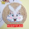 Peluche de Conejo de Dibujos Animados Lentejuelas Bordado Parche de Tela para Ropa Hecho a Mano Accesorios de Conejo para Bolsa de Niños Parche al por Mayor