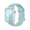Pulseira de silicone monocromática Apple com fivela de borboleta 8 fivelas para apple watchs8/9/10 pulseira de relógio esportivo