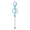 Novo diy frisado chaveiro gradiente cor pingente de metal cor pintura liga chaveiro frisado pingente
