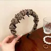 Diadema con Estampado de Leopardo~Estilo Otoño e Invierno con Dientes, Diadema de Estilo Francés, Pasador Alto para el Cabello para Mujeres, Diadema Antideslizante para Peinado Alto