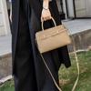 Bolso de Mano de Cuero Genuino de Alta Clase para Mujer, Transfronterizo, Nuevo Otoño e Invierno, Gran Capacidad, para Ir al Trabajo, Bolso Platino, Bolso de Mujer, Maletín