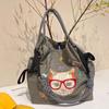 Bolsa tote japonesa de nicho hecha a mano bordada protección ambiental bolsa de compras de nailon hawaiano bolsa de playa portátil para viajes