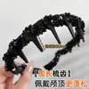 Diadema Alta con Pequeño Diseño Estilo Chanel, Diadema Dental Hecha a Mano con Perlas para Lavado de Cara, Diadema de Princesa de París, Nueva Diadema de Lujo con un Ambiente Elegante