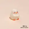 Boneca de Resina de Pintinho Bege Estéreo de Desenho Animado DIY Cola de Chantilly Carro Desktop Chaveiro Pingente Enfeites Acessórios
