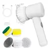Cepillo de Limpieza Eléctrico, Portátil Multifuncional para Cocina y Baño, Hogar, Antiadherente, Aceite, Cepillo para Lavar Platos, Artefacto para Lavar Ollas y Zapatos