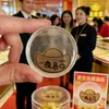Pegatinas para Teléfono de los Cinco Dioses de la Riqueza de Cinco Caminos Chapadas en Oro, Imanes para Nevera Atractores de Fortuna, Pegatinas de Lingotes de Oro, Artículos Populares para Transmisiones en Vivo, Regalos al por Mayor
