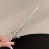 Estilo Chino Distinctivo Aleación Espada Antigua Pasador de Pelo Hanfu Adorno para el Cabello Disco Pasador de Pelo Pasador de Pelo de Doble Cara Cheongsam Borla de Pelo Paso