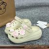2025 Zuecos Populares Hebilla de Zapato Estilo Dulce Resina Rosa Puff Rosa DIY Joyería Removible Flor de Zapato