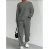 Amazon 2024 Otoño e Invierno Nuevo Transfronterizo Europeo y Americano para Mujer Sudadera de Manga Larga Jacquard Casual Cuello Redondo Traje de Pantalones Fábrica