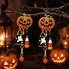 Pendientes de Halloween transfronterizos para Europa y EE. UU.: Pendientes únicos y creativos de estrella de cinco puntas, calabaza asimétrica y fantasma
