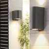 Lámpara de Pared LED Impermeable para Exteriores Lámpara de Pared de Doble Cabezal Lámpara de Pared de Cabezal Único MR16 Lámpara de Pared Cuadrada GU10 para Exteriores