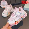 2026 Inverno Novo Meninos Meninas Crianças Casual Mais Veludo Desenho Animado Sapatos de Algodão Tênis de Corrida para Bebê Sapatos Esportivos