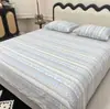 Sábana de sarga de algodón 100% de alta densidad 133x70, sábana de algodón puro de 40 hilos, foto real, funda de edredón y sábana de algodón 100% frescas y sencillas